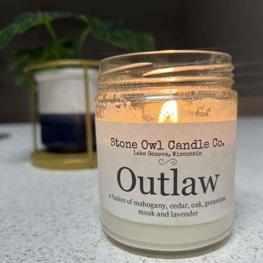 Stone Owl Candles Co. Outlaw Candle 